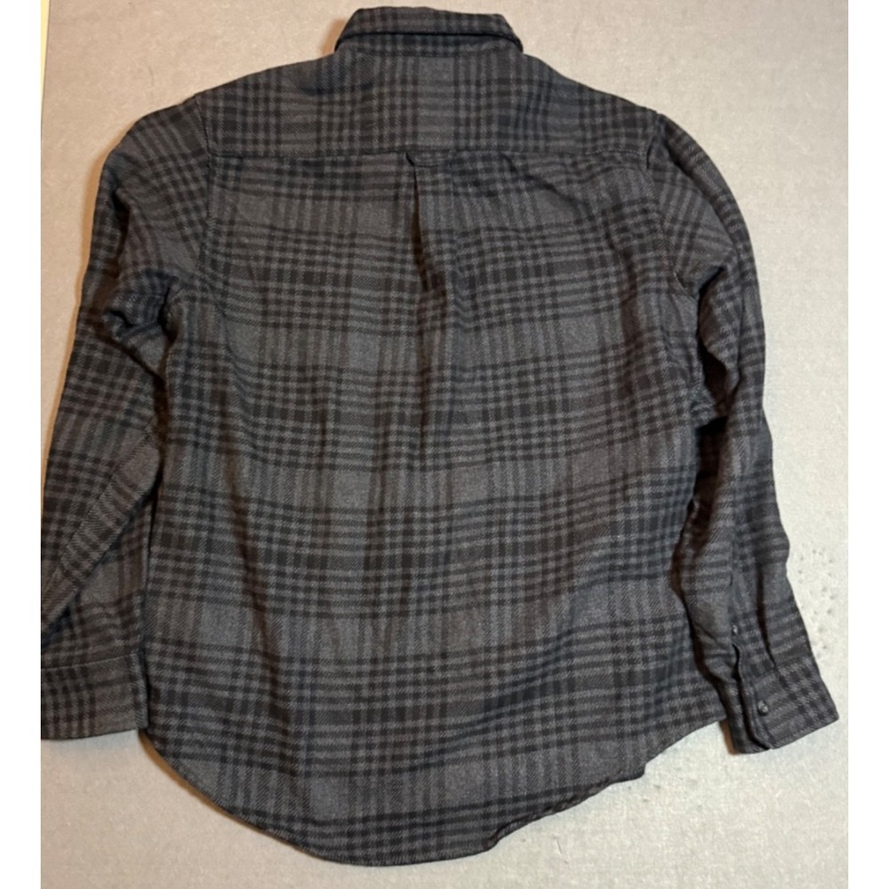 Orvis Men's Size M Gray and Black Plaid Heavy Weight Flannel Shirt - Picture 6 of 7